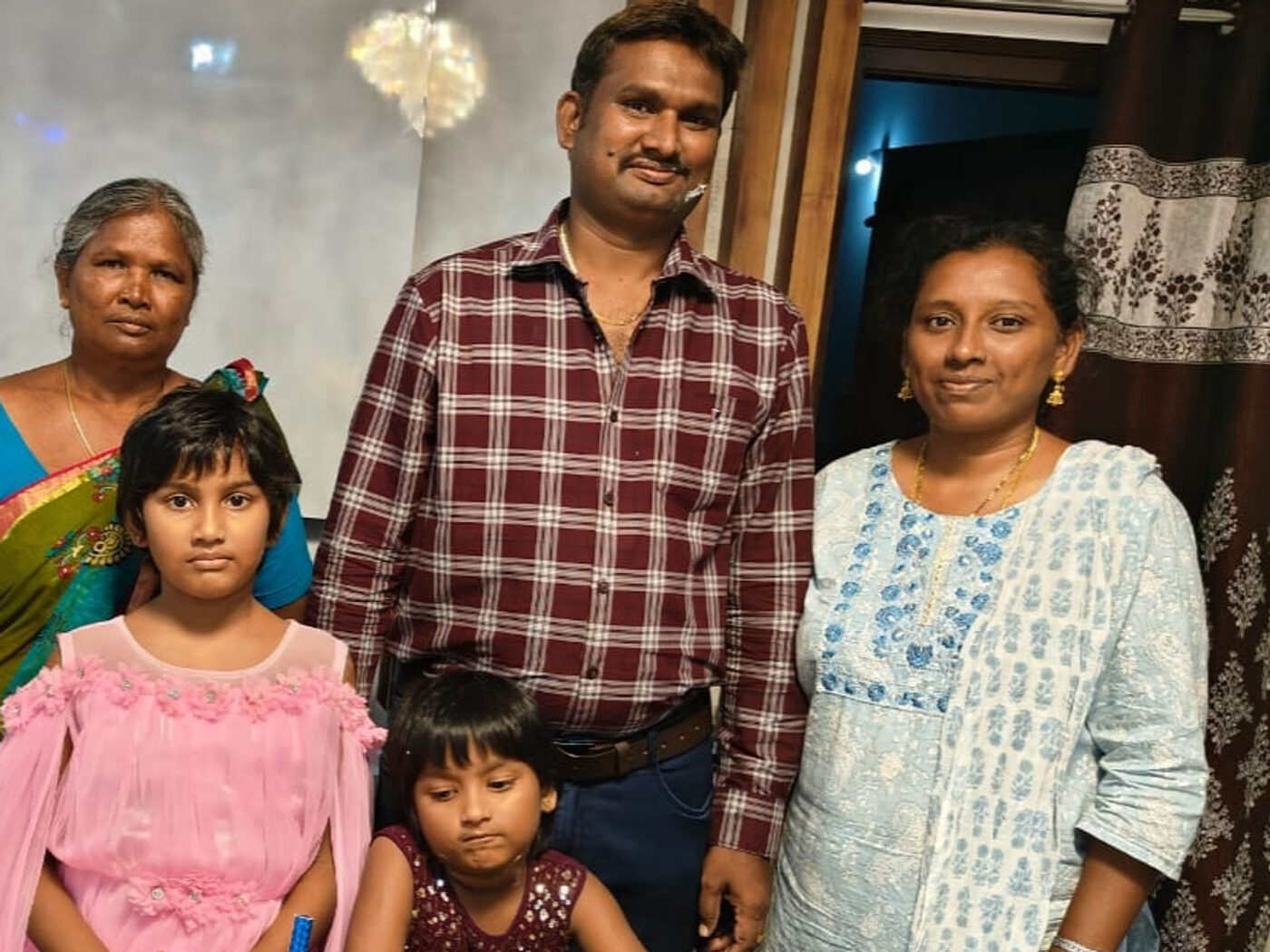 N Raju with family